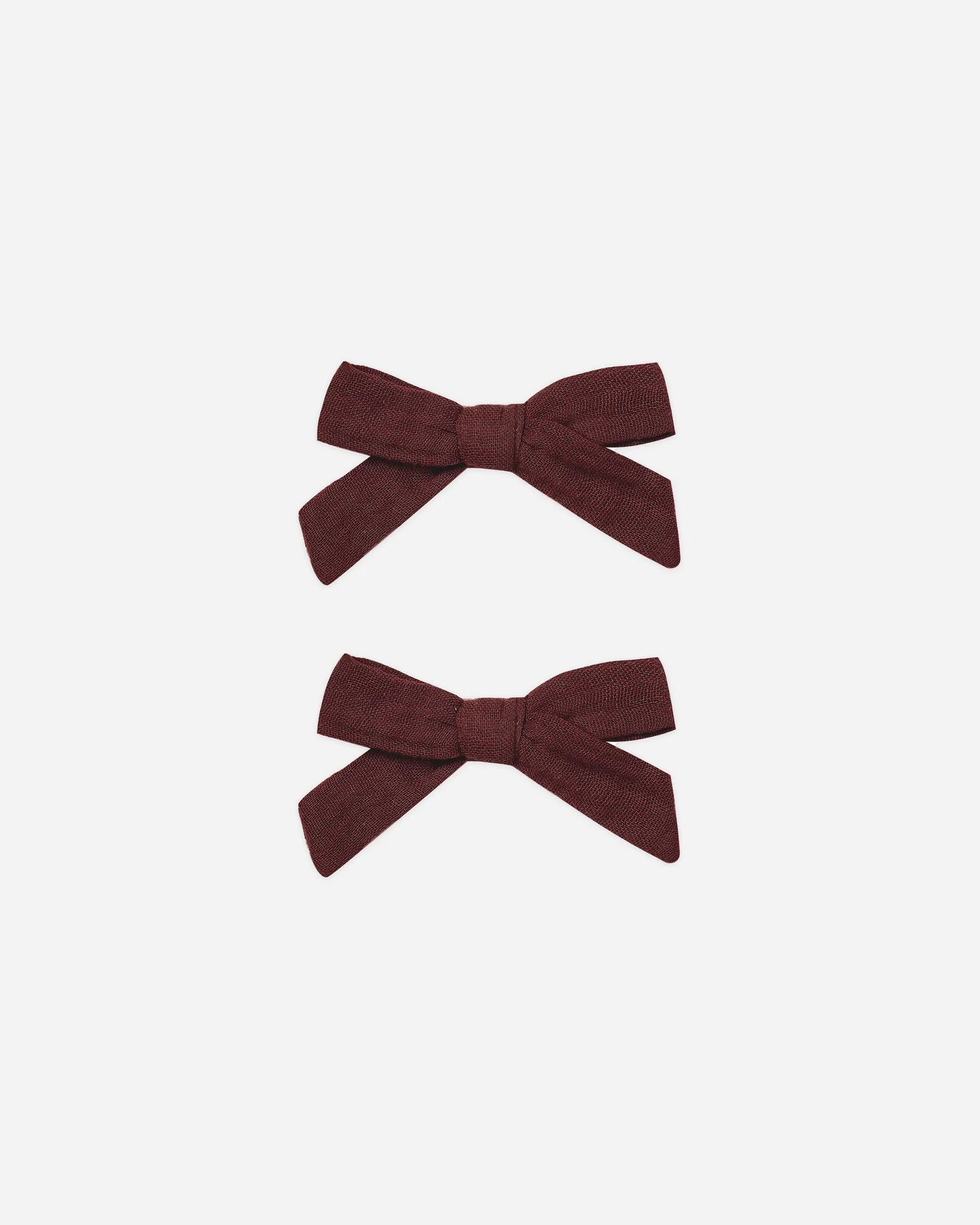 RYLEE + CRU 2PK BOWS - BURGUNDY