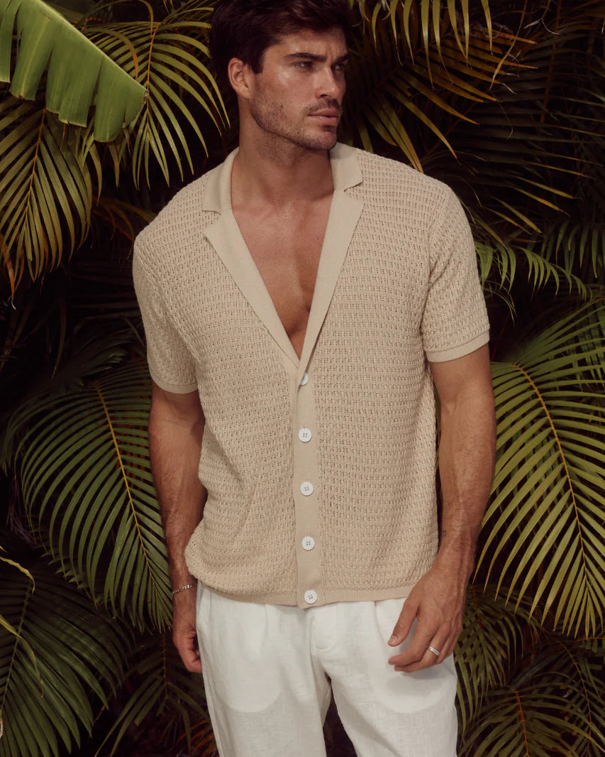 PHOENIX KNIT SHIRT - SAND