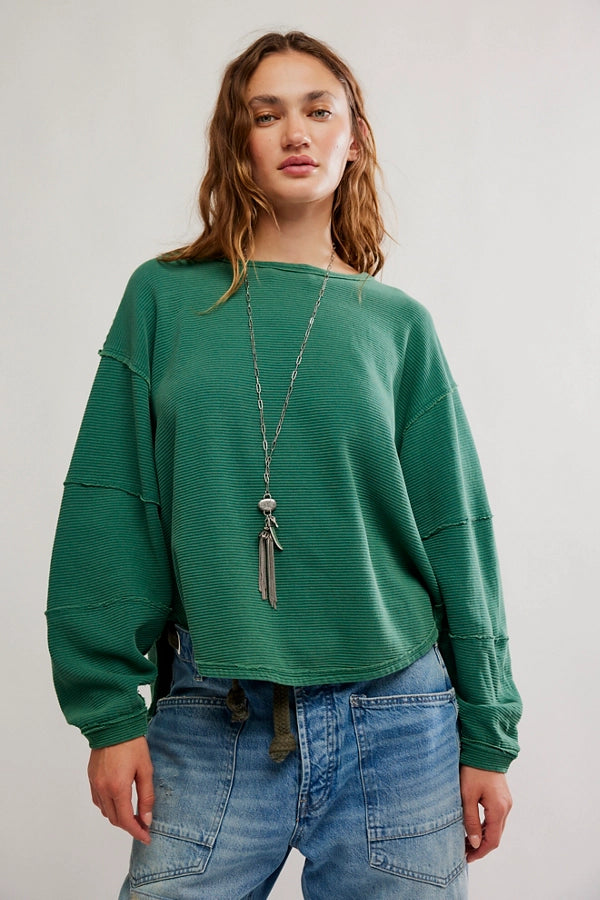 FREE PEOPLE TOTAL ECLIPSE TEE - PINE FOREST