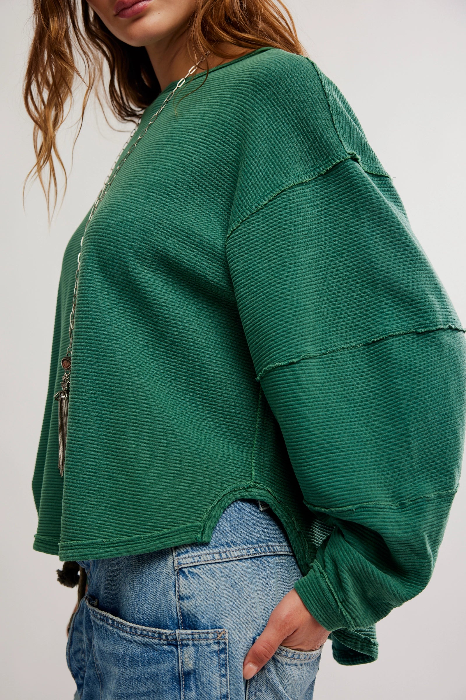 FREE PEOPLE TOTAL ECLIPSE TEE - PINE FOREST