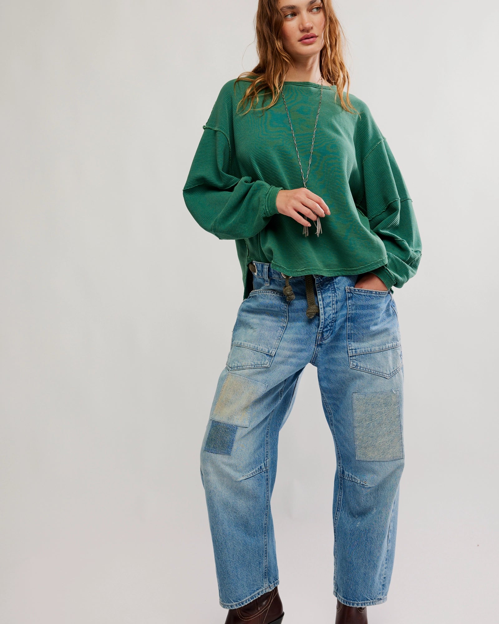 FREE PEOPLE TOTAL ECLIPSE TEE - PINE FOREST