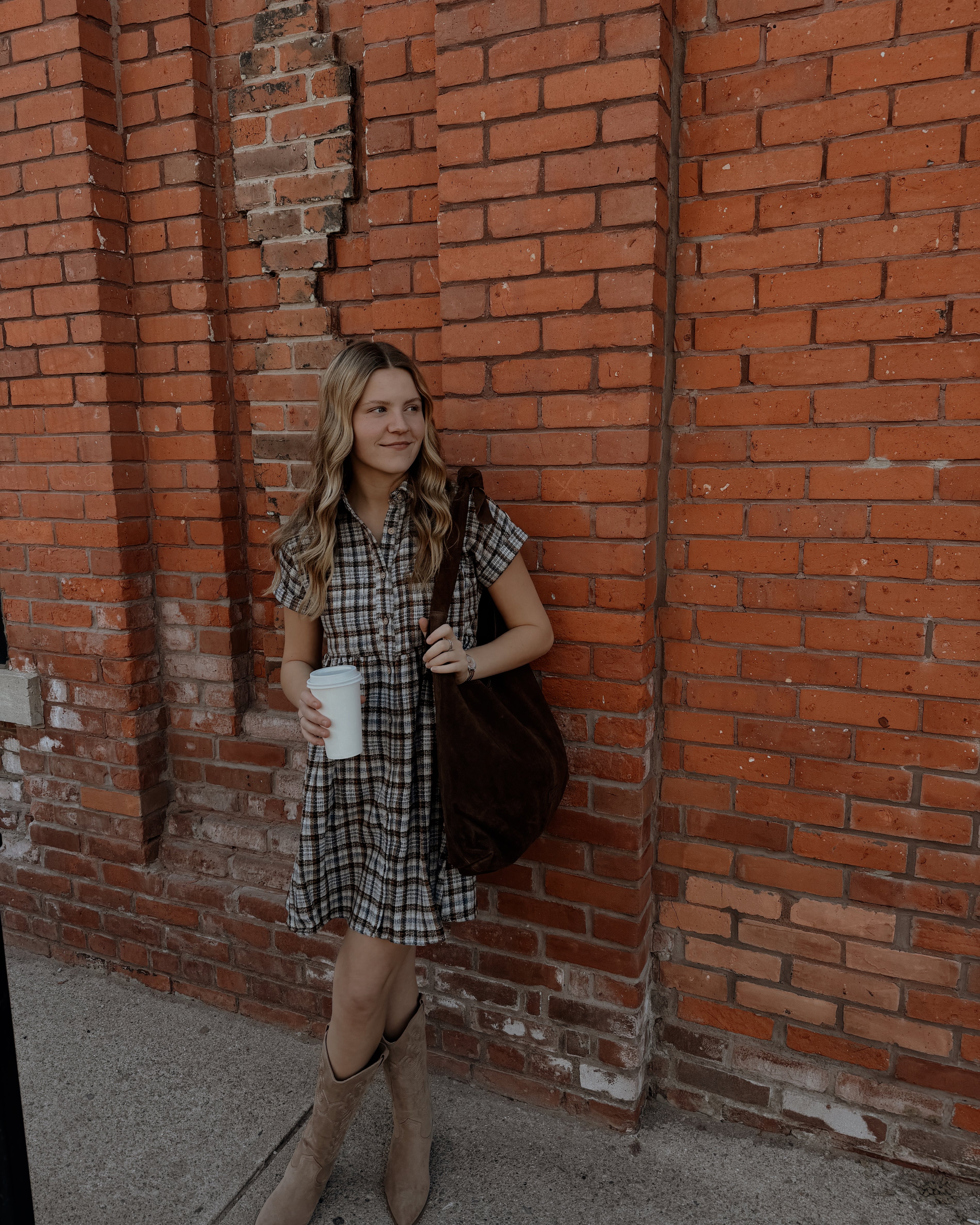 RISA KNOT TOTE BAG - DARK BROWN SUEDE