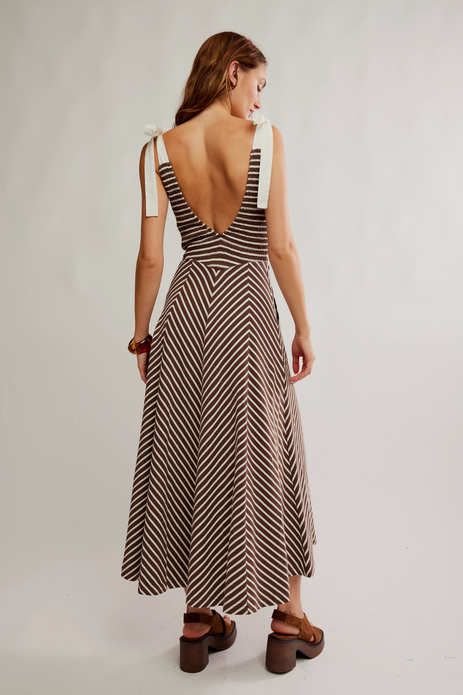 FREE PEOPLE CECELIA MIDI DRESS - COCONUT MILK