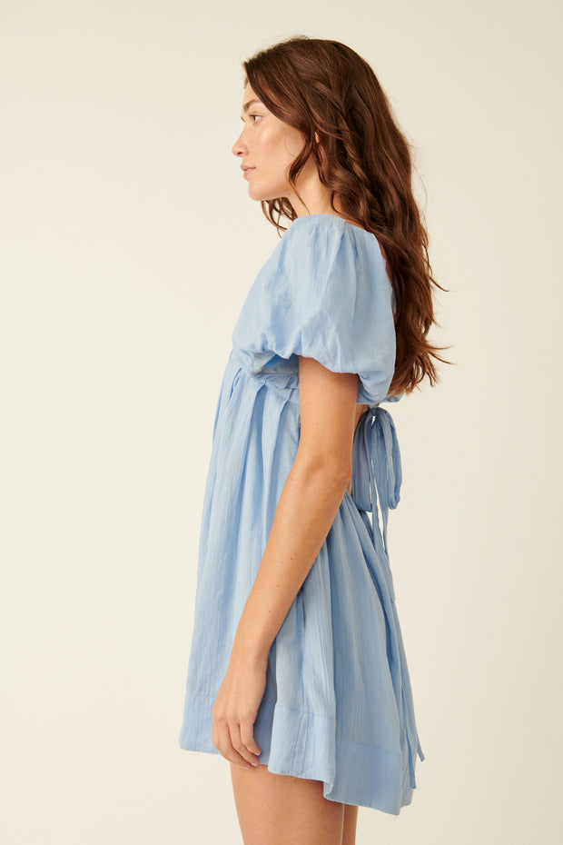 FREE PEOPLE MARINA MINI DRESS - BLUEBELL - LAST SIZE XS