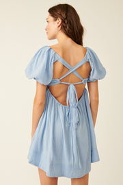 FREE PEOPLE MARINA MINI DRESS - BLUEBELL