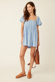 FREE PEOPLE MARINA MINI DRESS - BLUEBELL