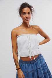 FREE PEOPLE WISTFUL TUBE TANK - WHITE