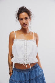 FREE PEOPLE WISTFUL TUBE TANK - WHITE