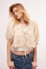 FREE PEOPLE JUNE BALI TOP - ECRU