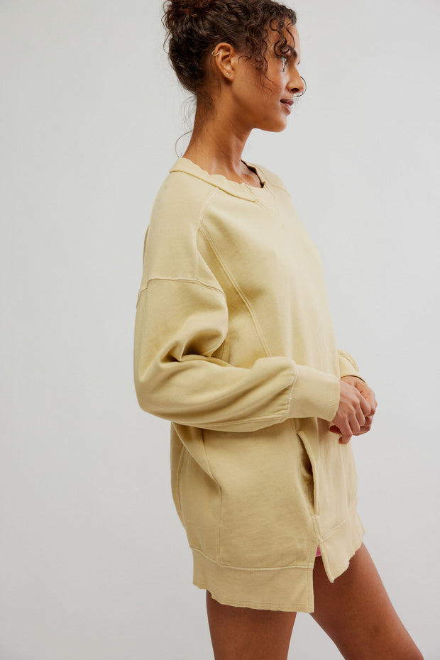 FREE PEOPLE INTERCEPT TUNIC - OATMILK