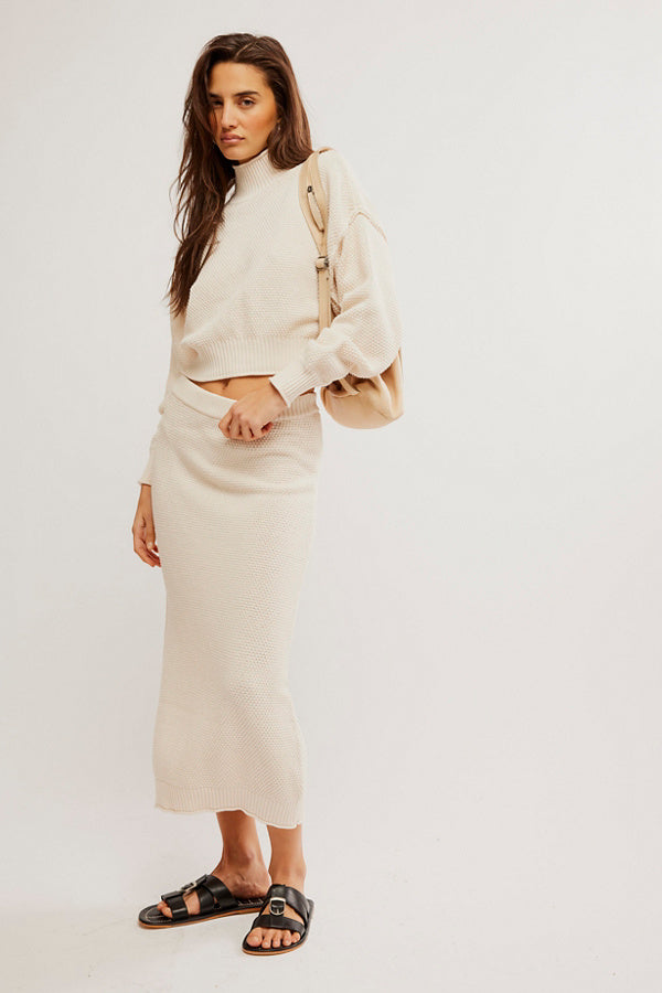 FREE PEOPLE HAILEE SKIRT SET - POWDER SAND