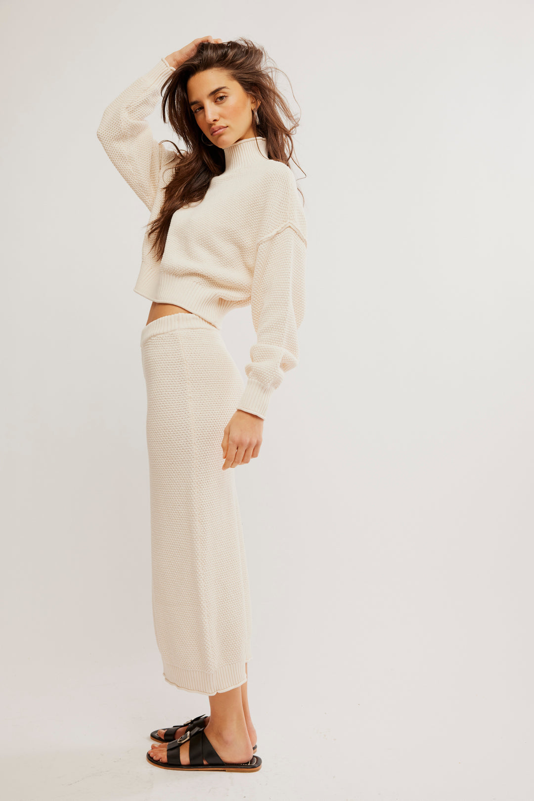 FREE PEOPLE HAILEE SKIRT SET POWDER SAND On Trend