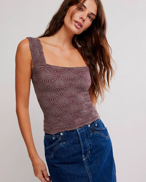FREE PEOPLE LOVE LETTER TANK - VINTAGE GRAPE