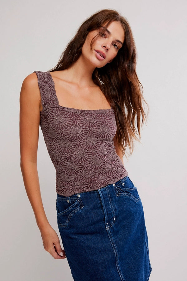 FREE PEOPLE LOVE LETTER TANK - VINTAGE GRAPE
