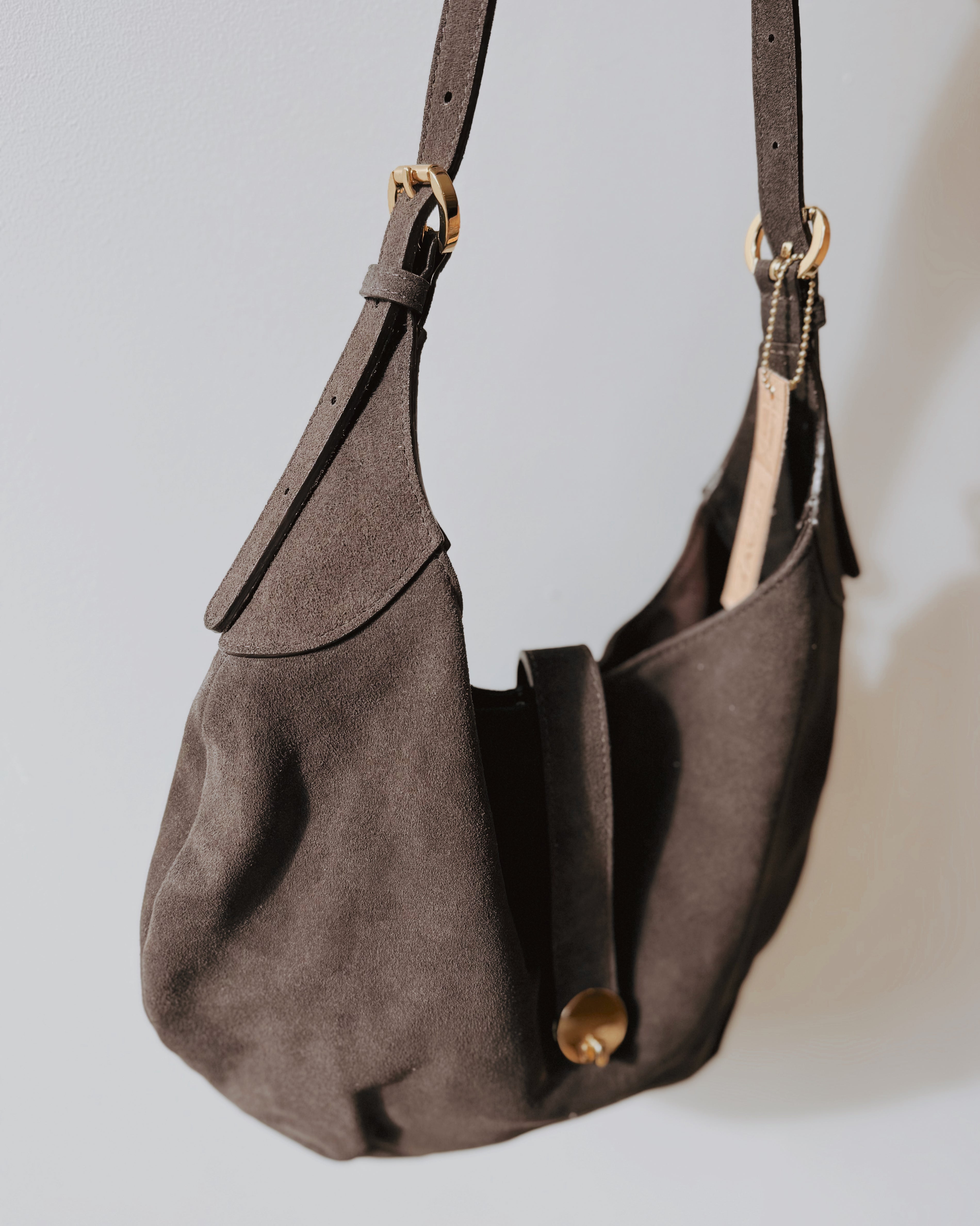BRAVE LEATHER KELANI SUEDE BAG - SUPER BROWN