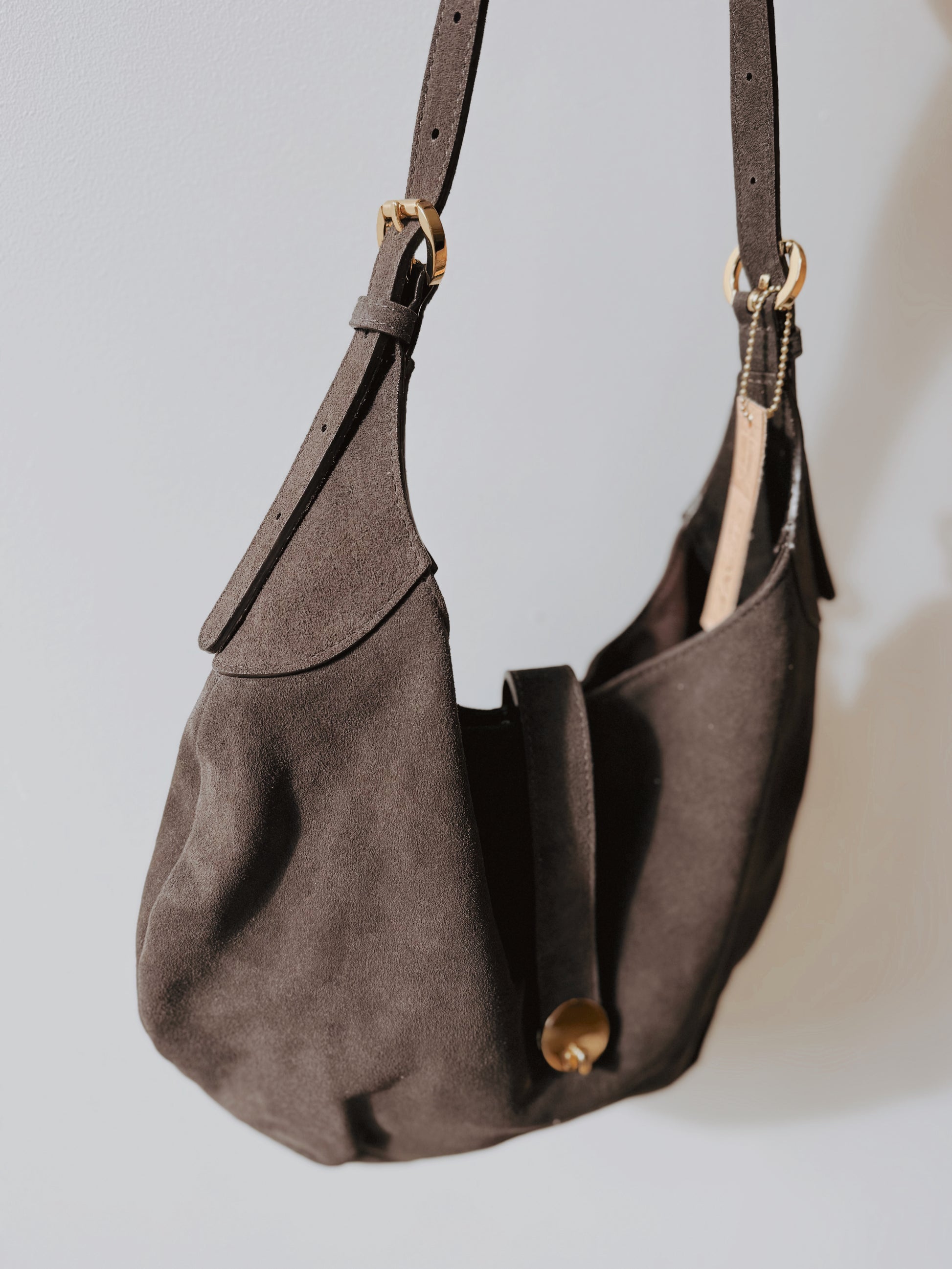 BRAVE LEATHER KELANI SUEDE BAG - SUPER BROWN