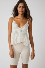 FREE PEOPLE CARRIE TANK - WHITE