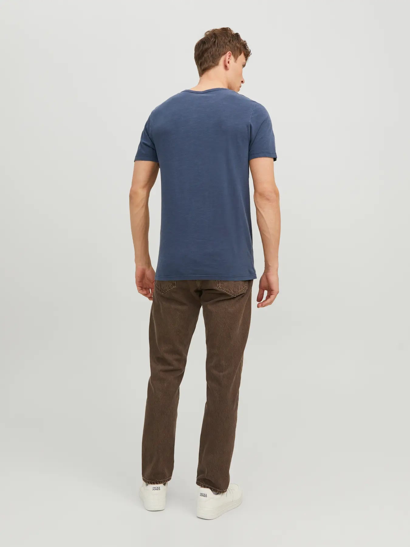 JJ SPLIT NECK TEE - NAVY BLAZER