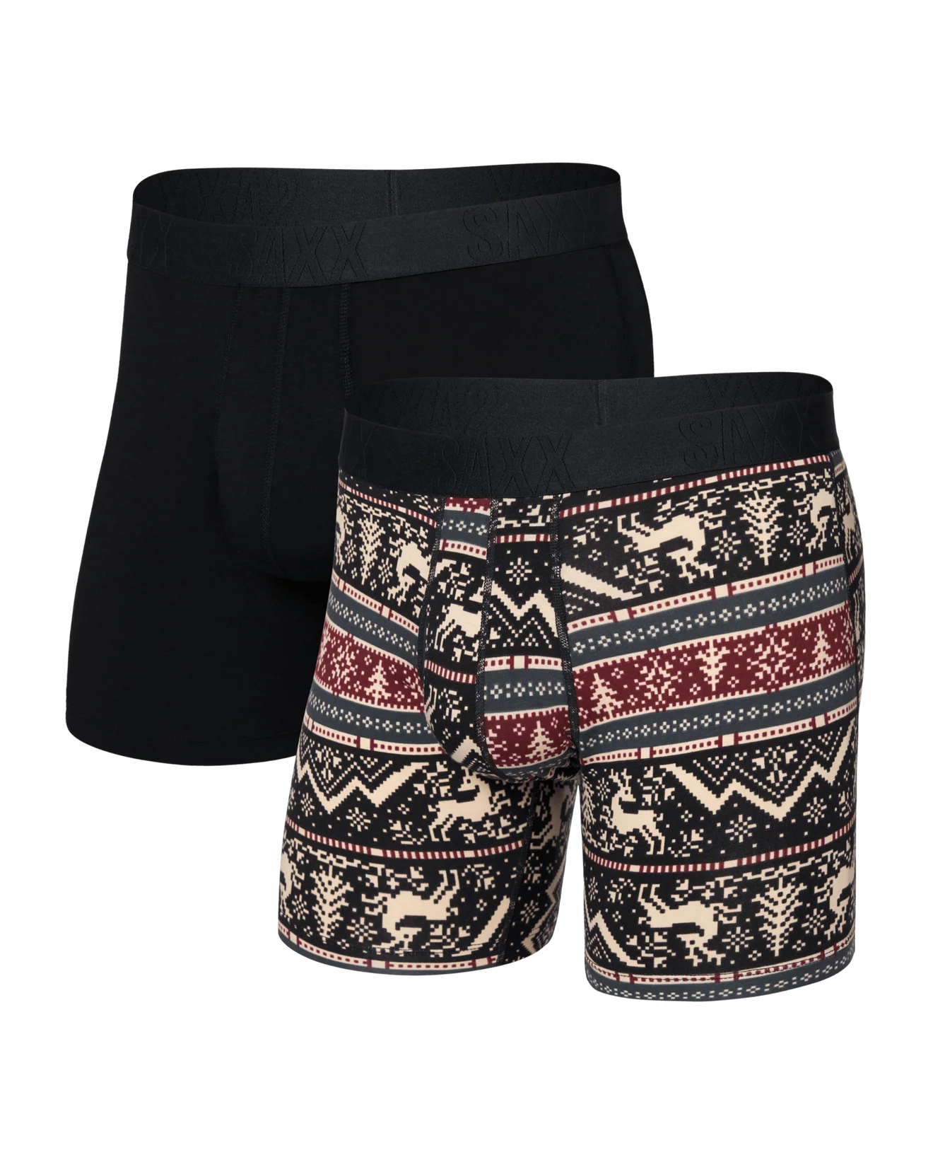 SAXX COOLING COTTON 2PK BB - CARIBOU / BLACK