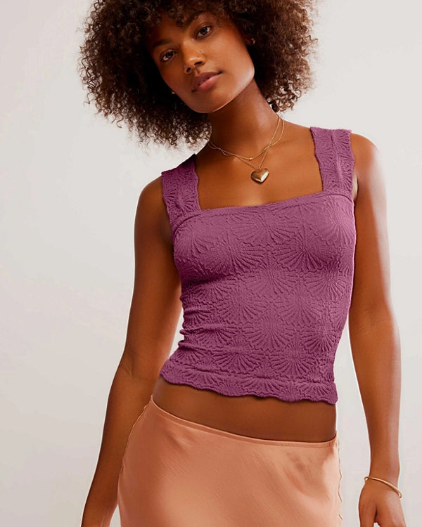 FREE PEOPLE LOVE LETTER TANK - DREAMY MULBERRY