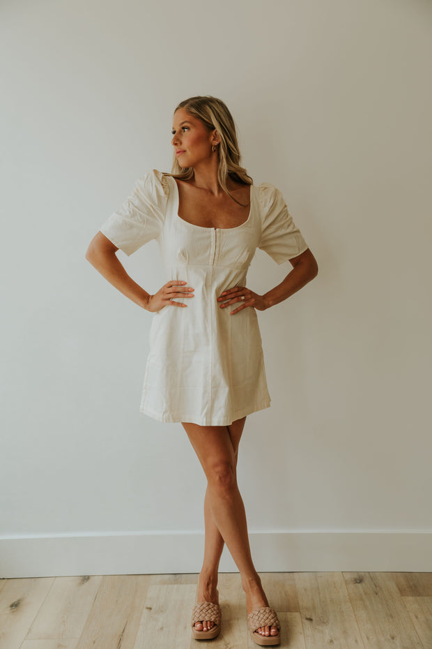 FREE PEOPLE CHEYENNE DRESS - IVORY