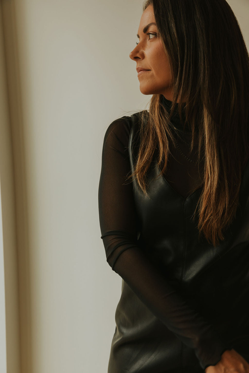 FREE PEOPLE UNDER IT ALL MESH BODYSUIT - BLACK