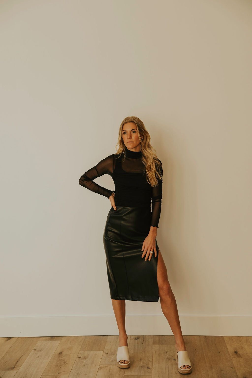 FREE PEOPLE UNDER IT ALL MESH BODYSUIT - BLACK