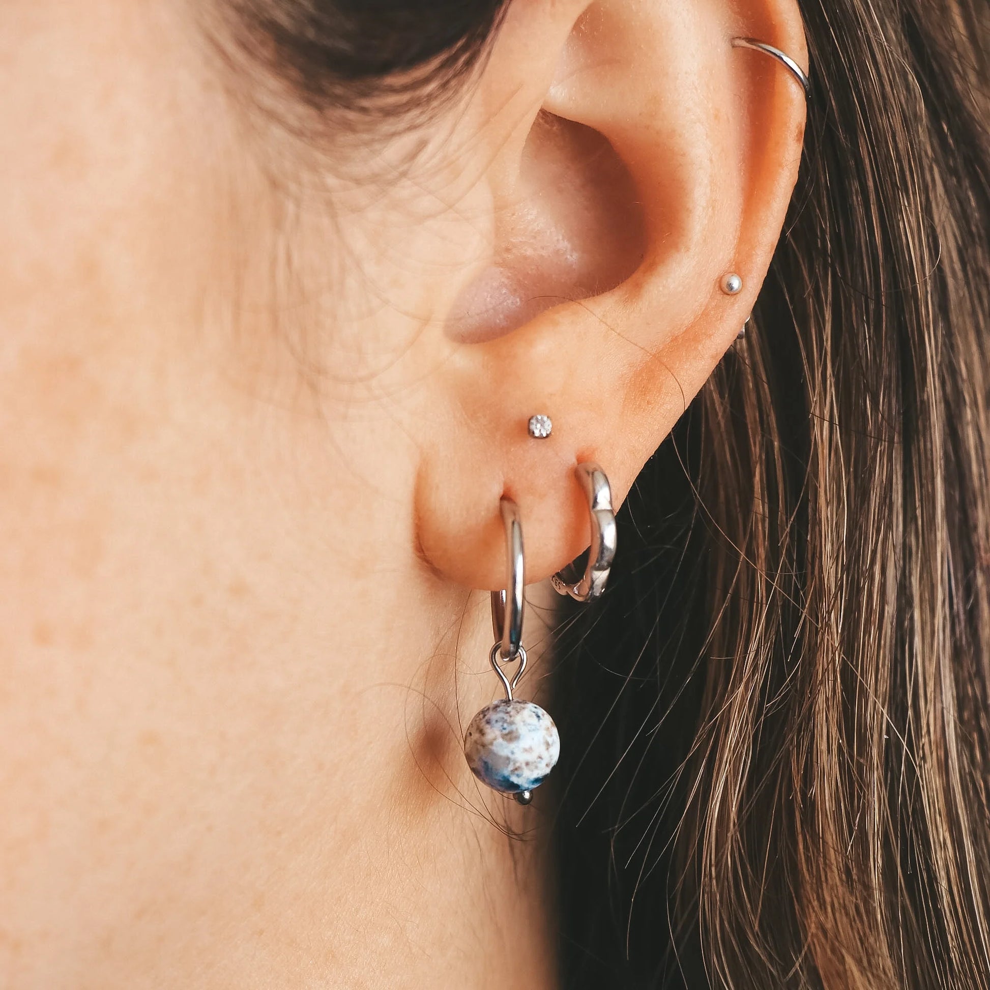 ROCA PENDANT EARRINGS - SILVER
