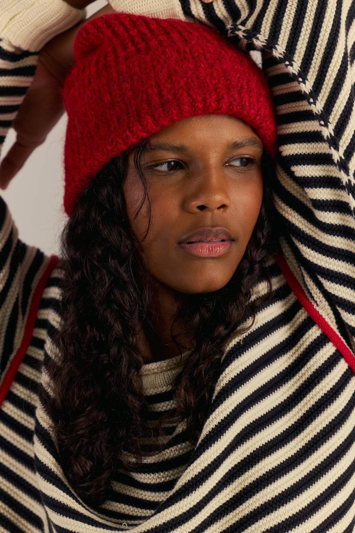 FREE PEOPLE FROSTLINE BEANIE - RED