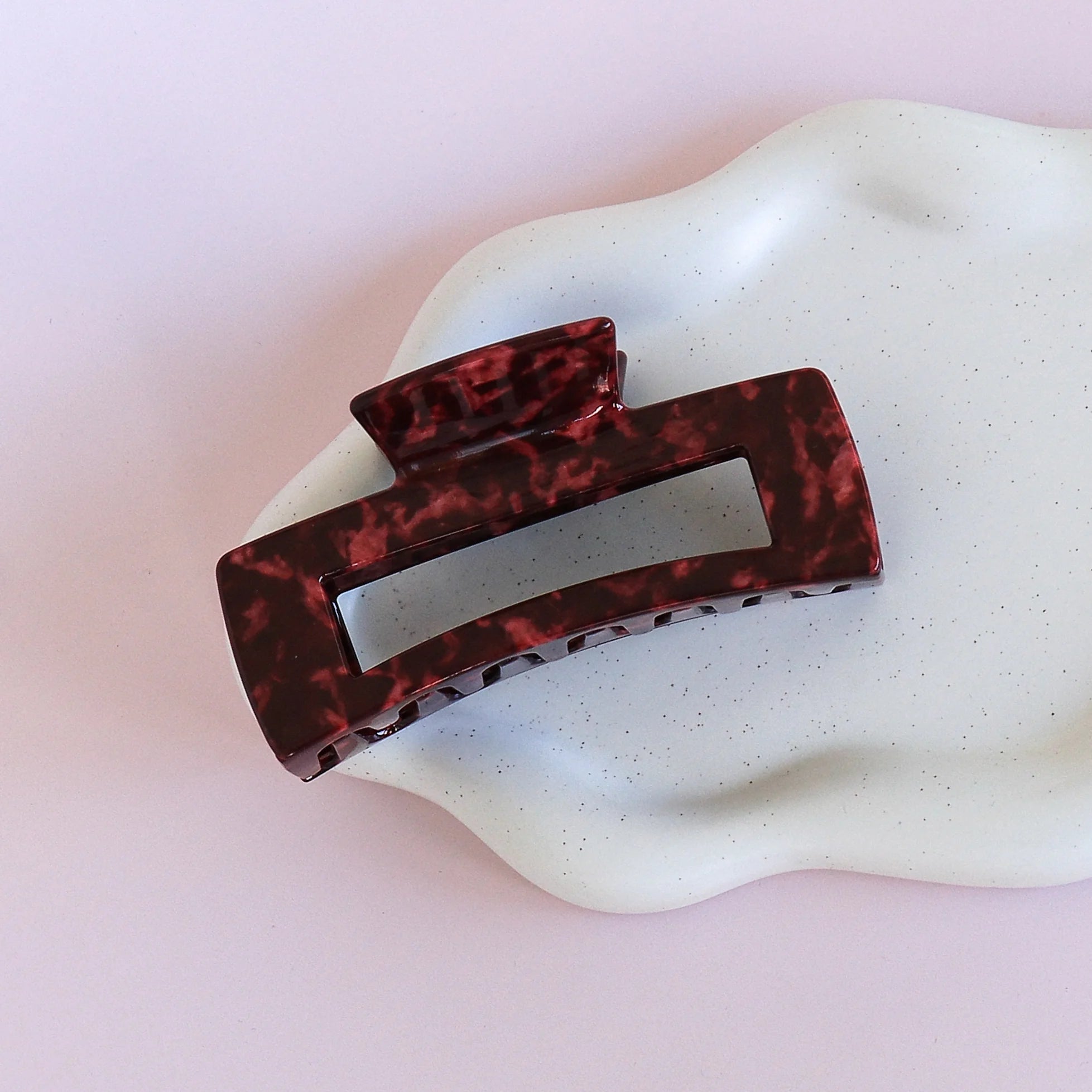 THE ANNA II CLAW CLIP - BURGANDY