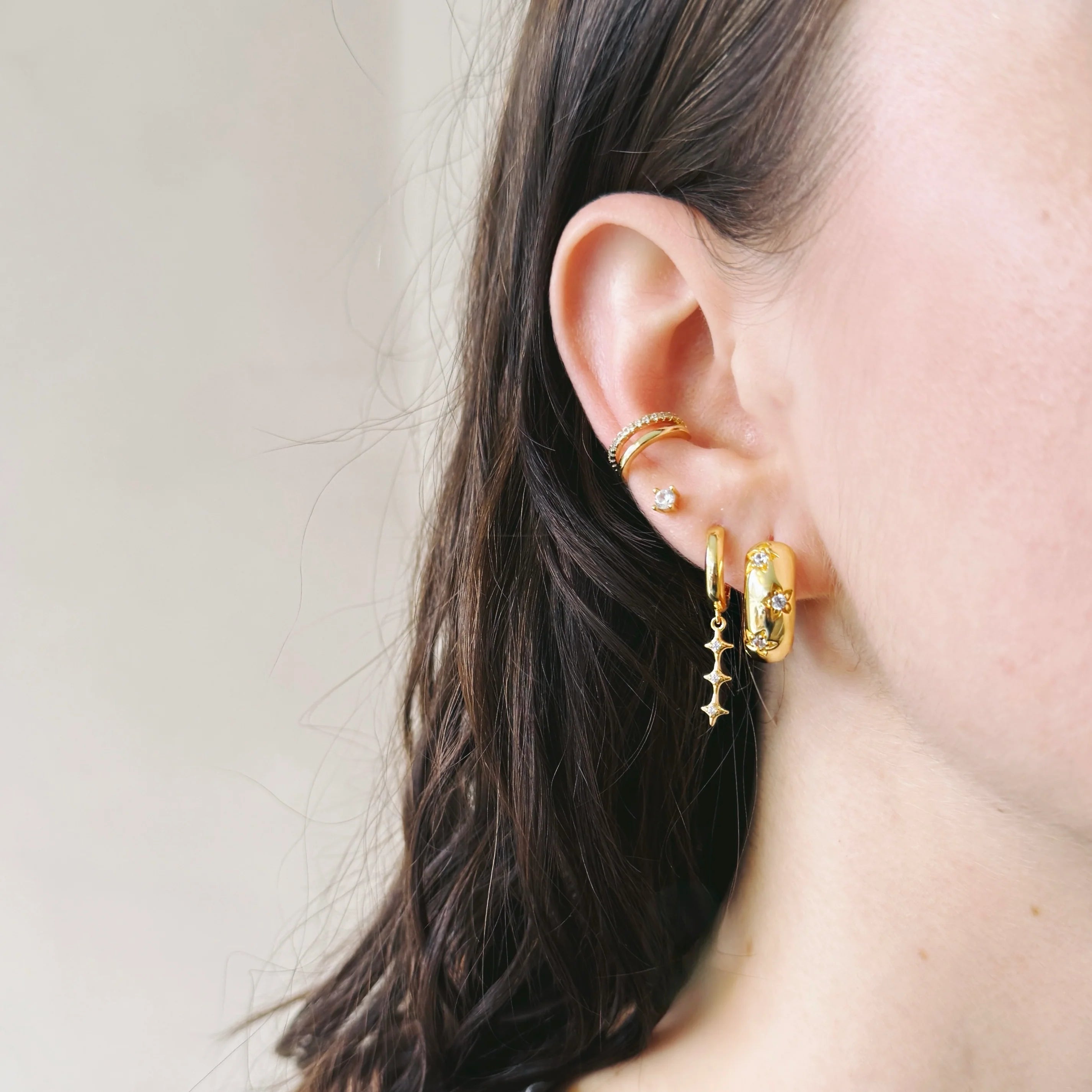 MINOSIO PENDANT EARRINGS - GOLD