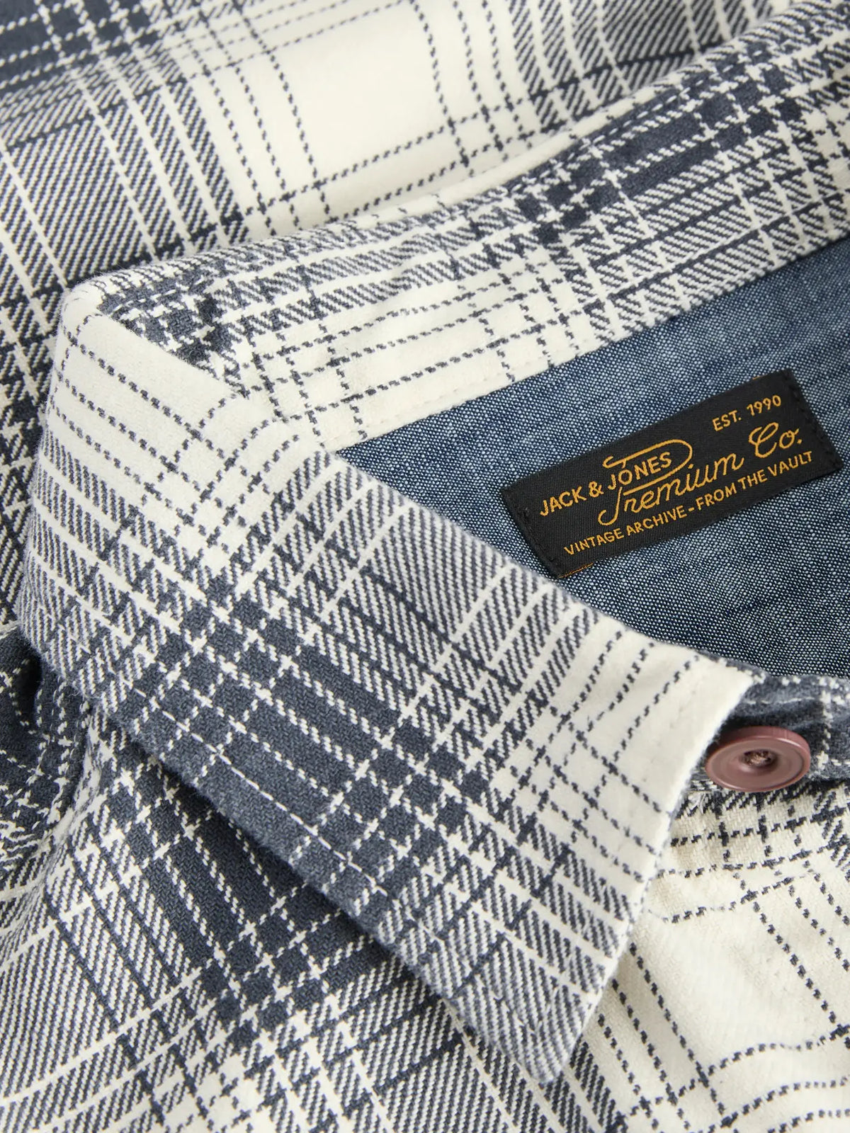 JJ IVY CHECK LS OVERSHIRT - DARK NAVY