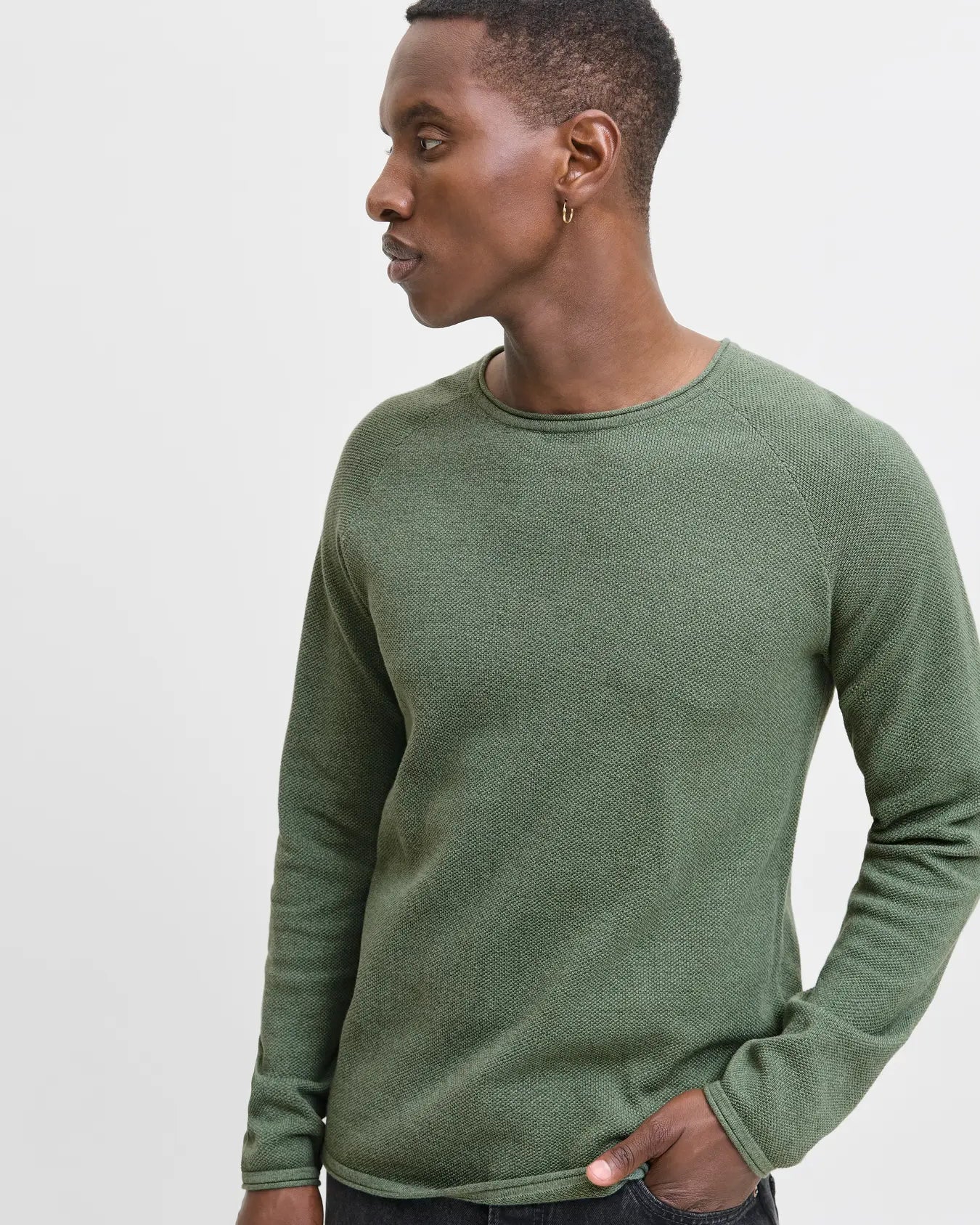 HILL KNIT CREW NECK SWEATER - LAUREL WREATH