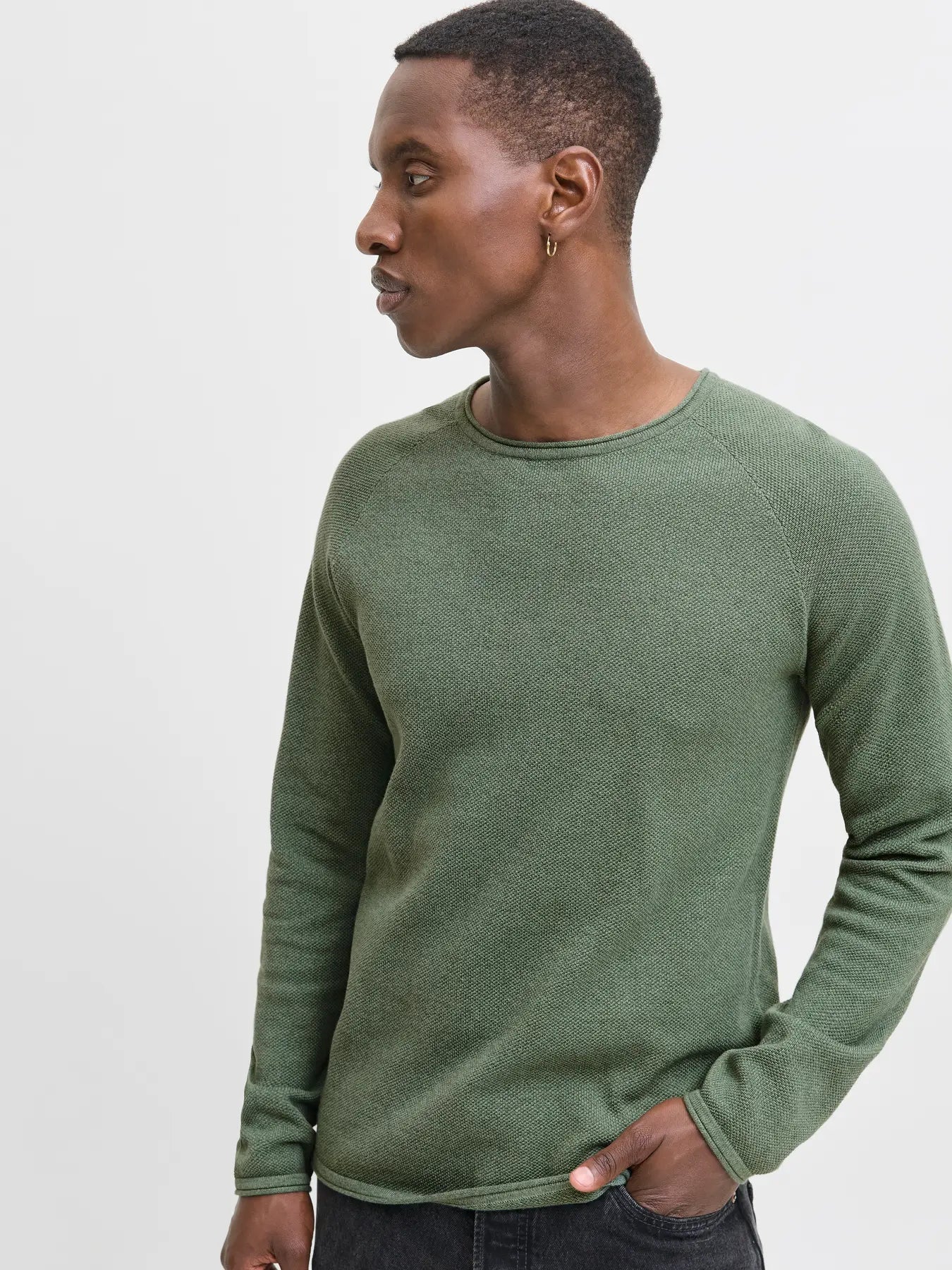 HILL KNIT CREW NECK SWEATER - LAUREL WREATH