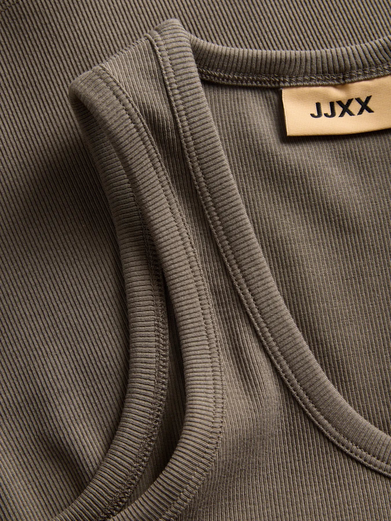 JJXX FRIDA U NECK RIBBED TANK - BUNGEE CORD