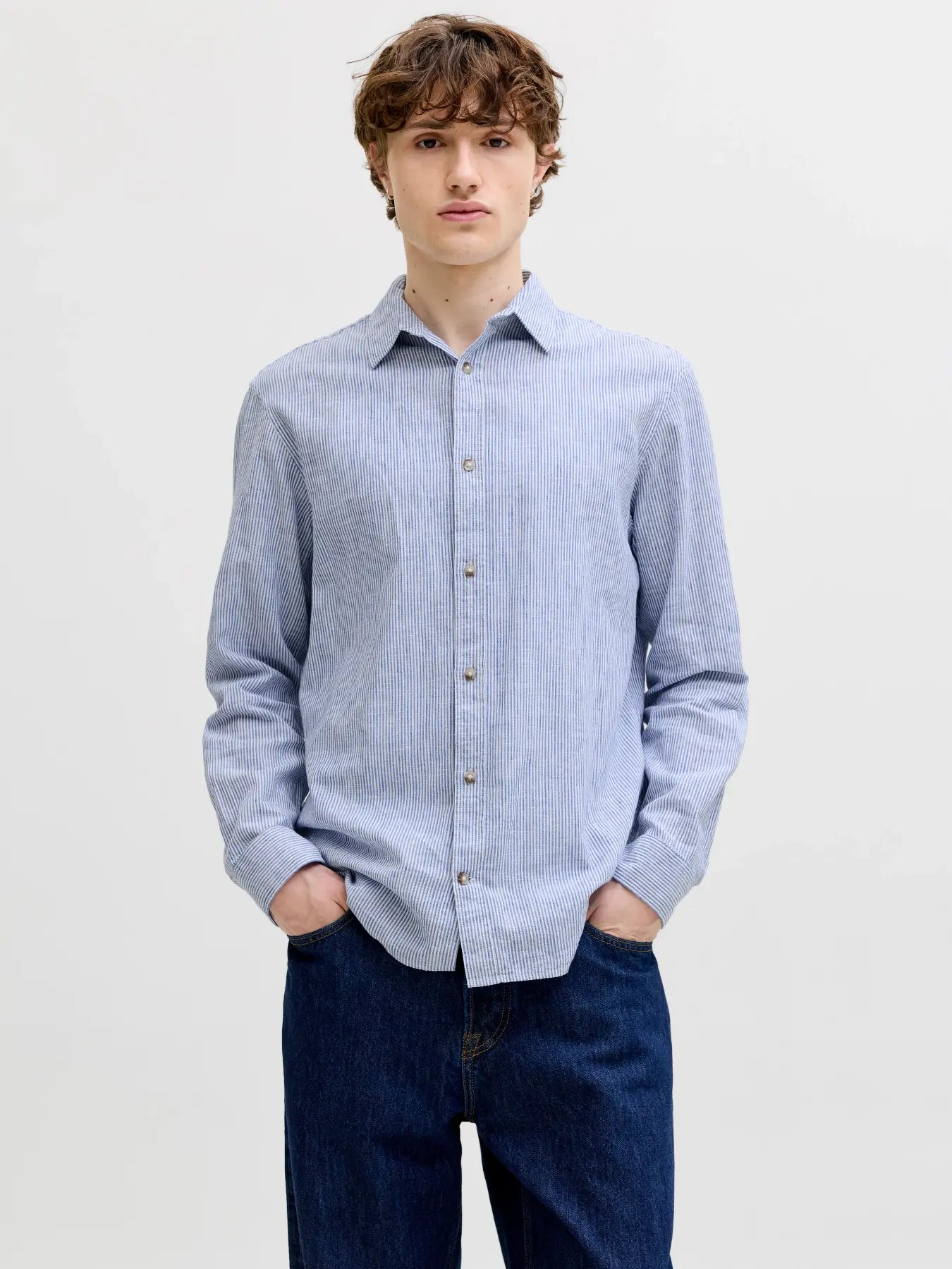 JJ SUMMER LINEN BLEND SHIRT - INFINTIY STRIPES