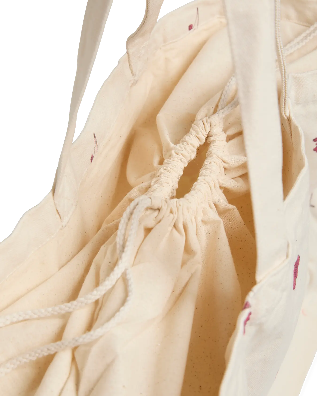 PIECES PRINTED TOTE BAG - CLOUD DANCER FLOWER