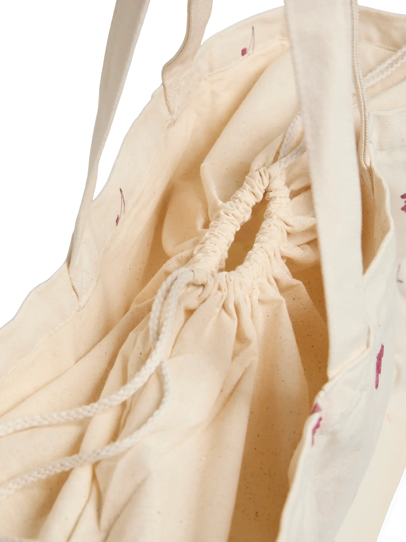 PIECES PRINTED TOTE BAG - CLOUD DANCER FLOWER