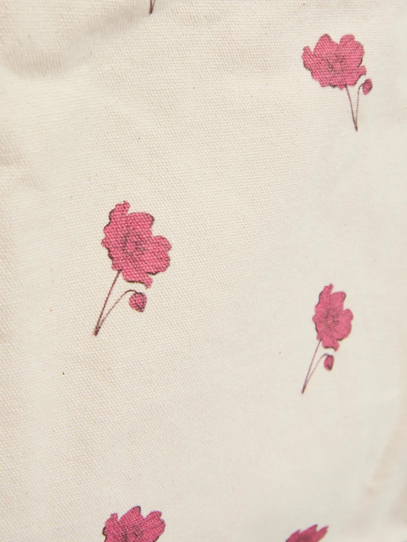 PIECES PRINTED TOTE BAG - CLOUD DANCER FLOWER