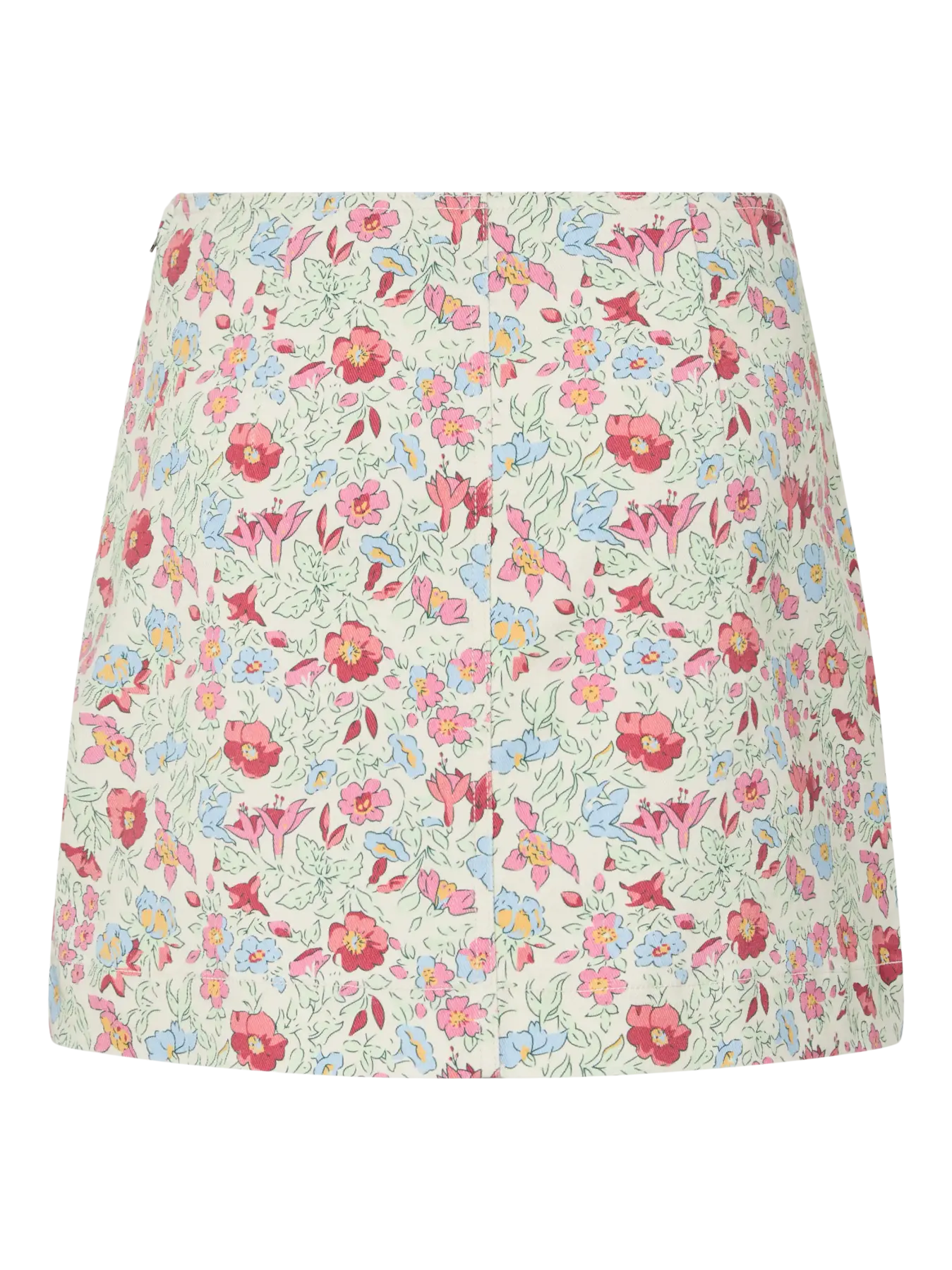 PIECES ALUME HW DENIM SKIRT - BIRCH FLOWER