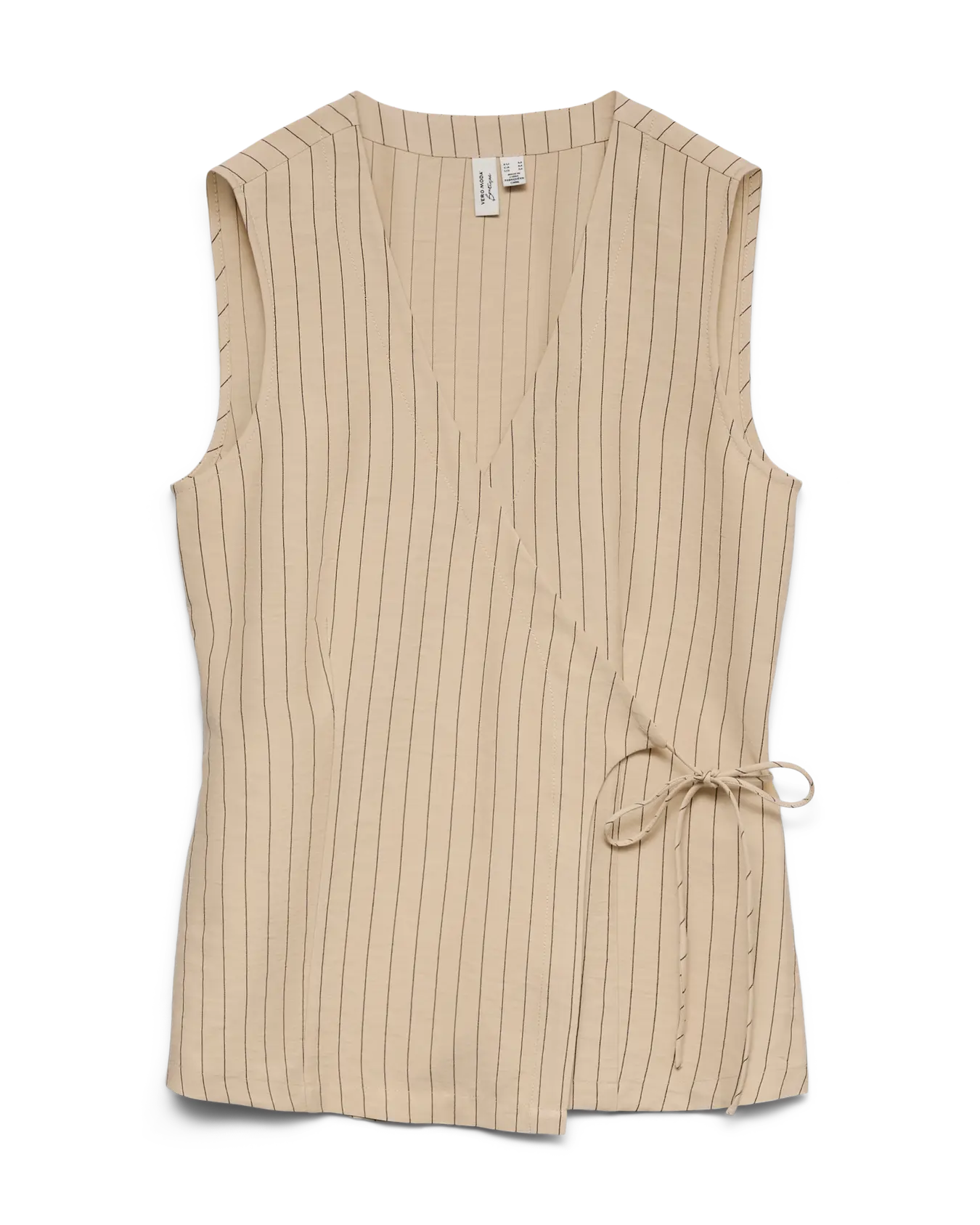 VM KIARA WRAP TANK - OATMEAL STRIPES
