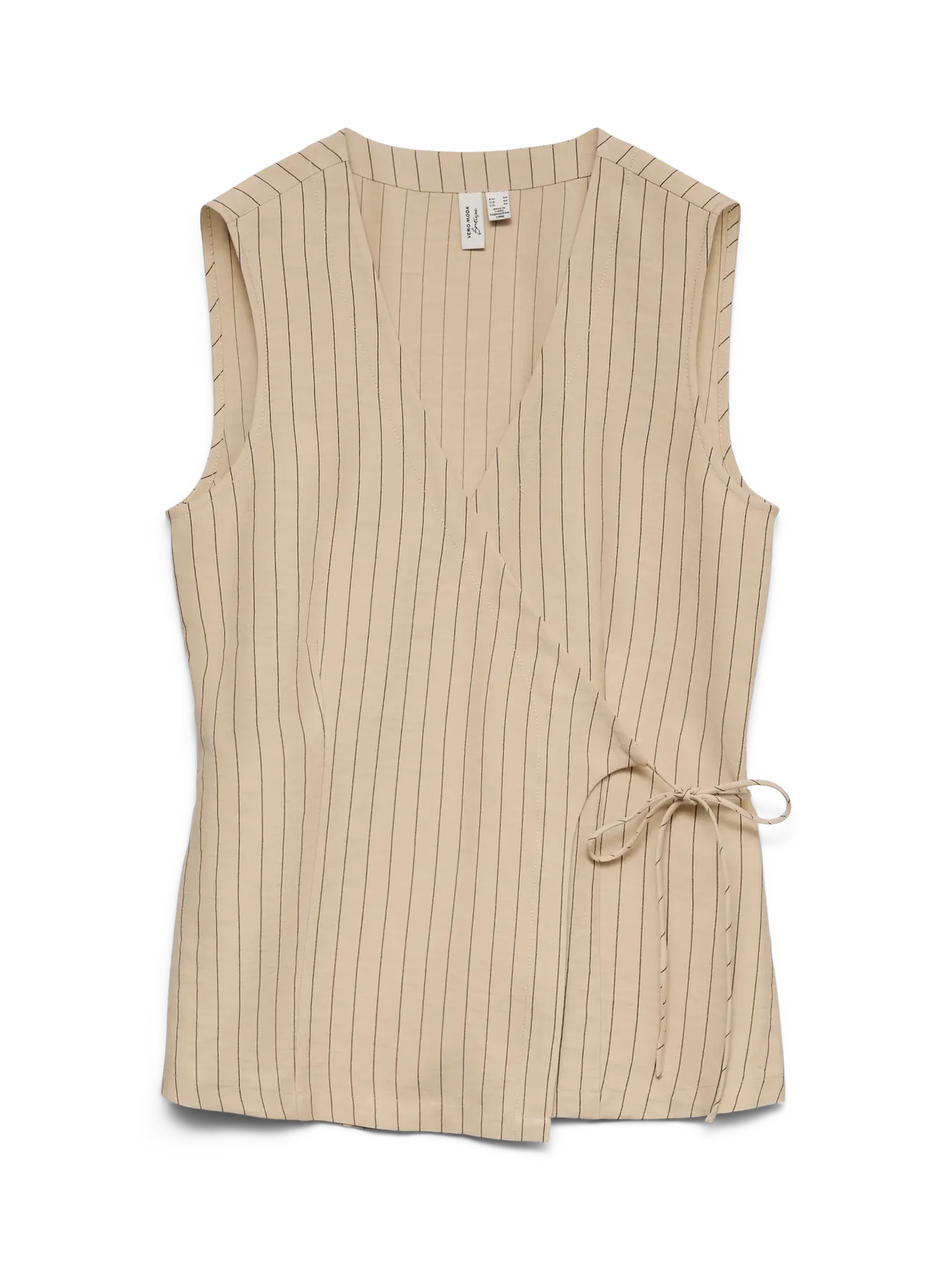 VM KIARA WRAP TANK - OATMEAL STRIPES