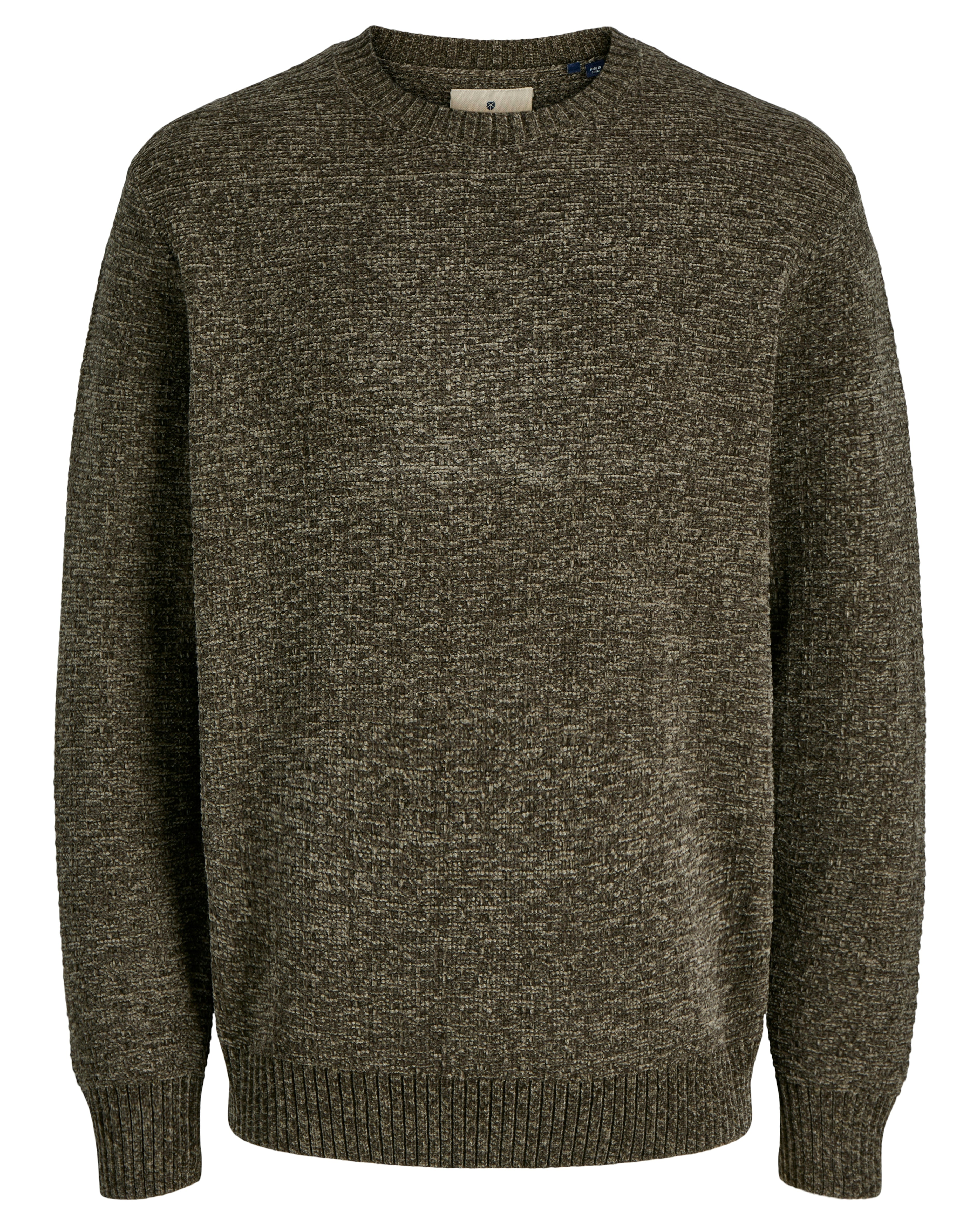 JJ JEREMY KNIT MOCK NECK SWEATER - STONE GREY