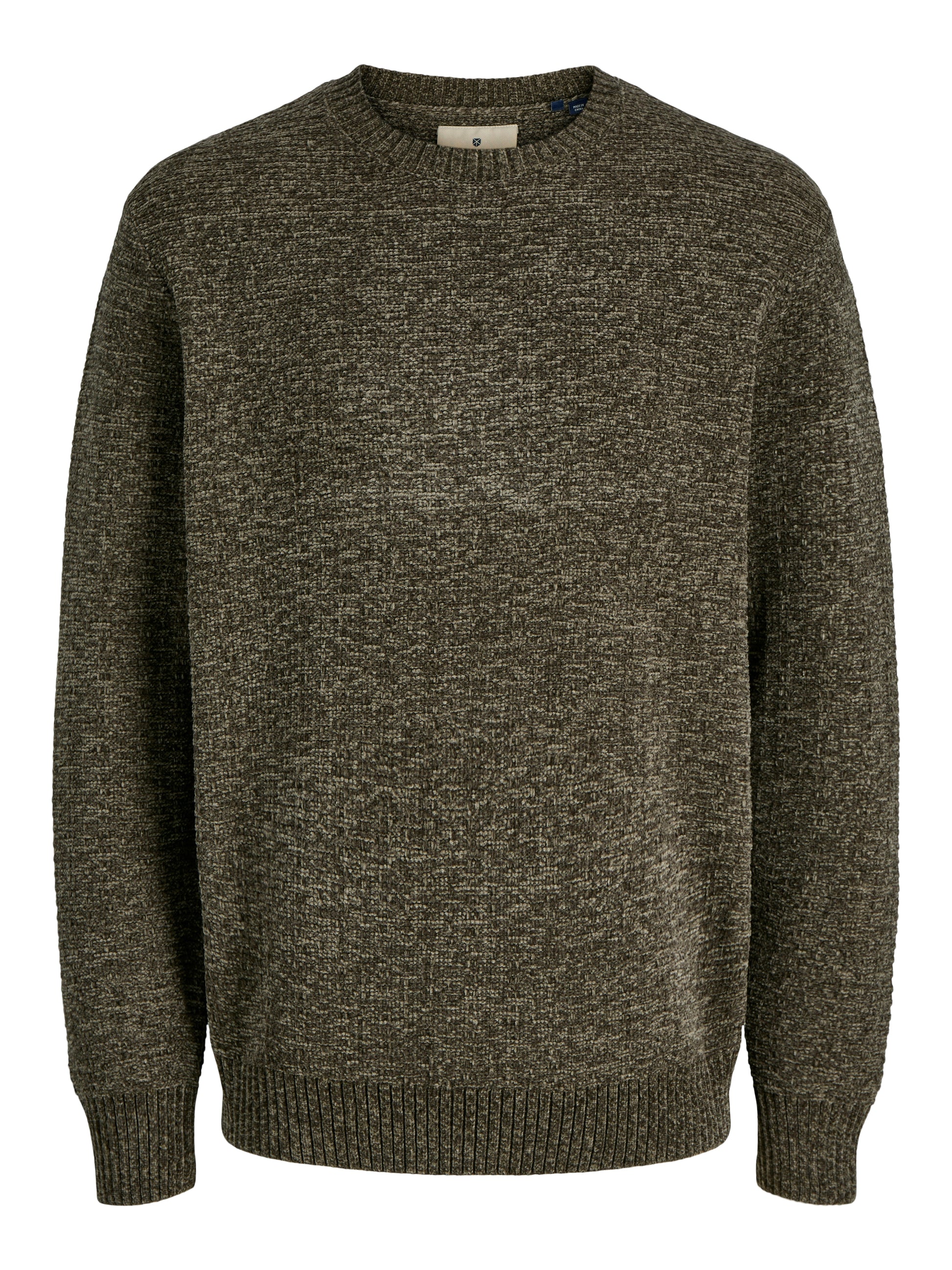 JJ JEREMY KNIT MOCK NECK SWEATER - STONE GREY