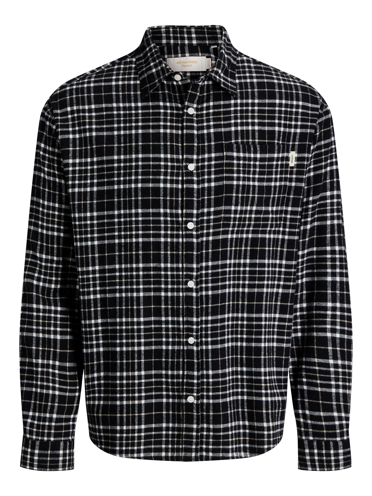 JJ REDERIKSBERG FLANNEL BUTTON DOWN LS SHIRT - BLACK