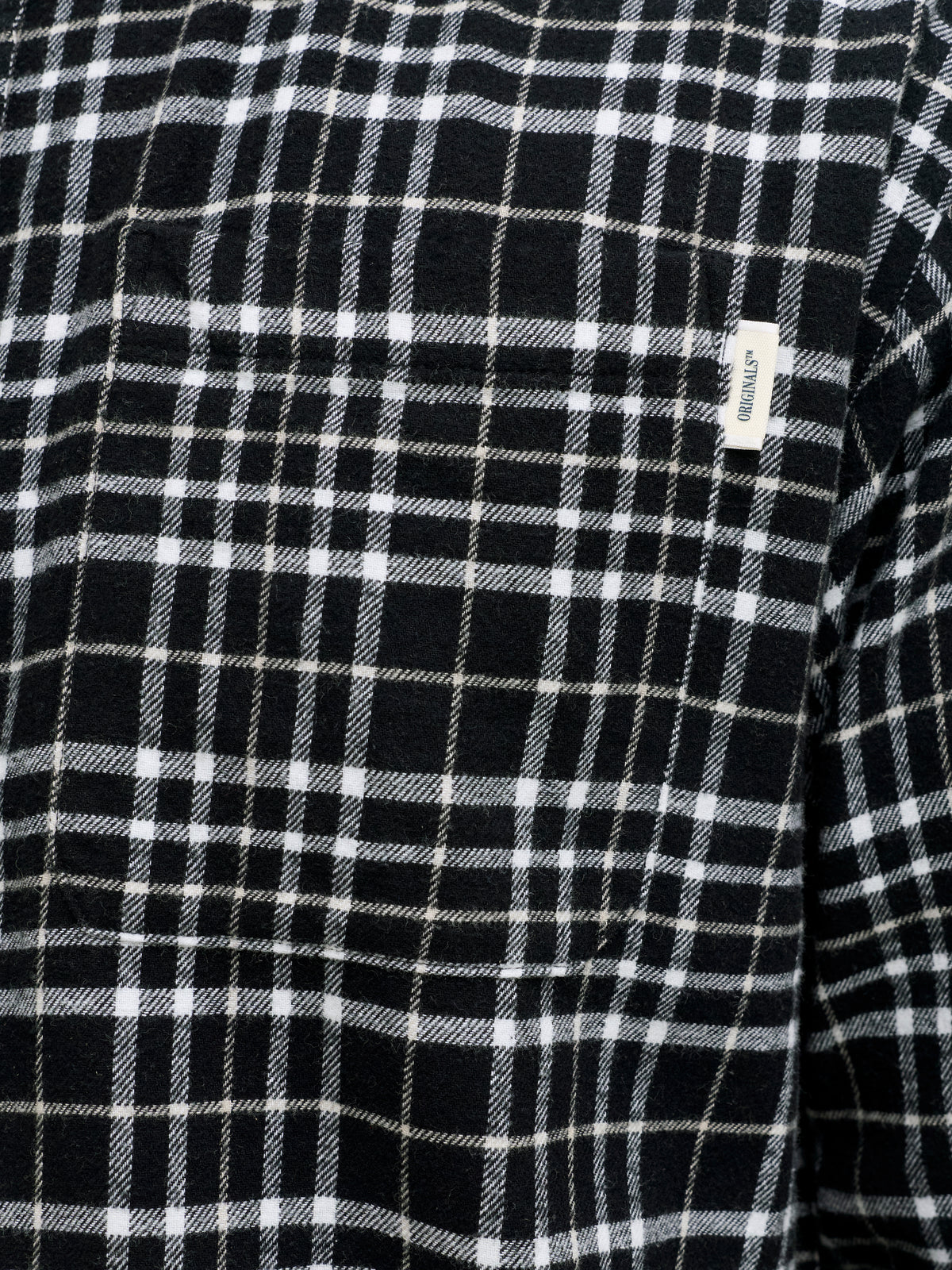 JJ REDERIKSBERG FLANNEL BUTTON DOWN LS SHIRT - BLACK