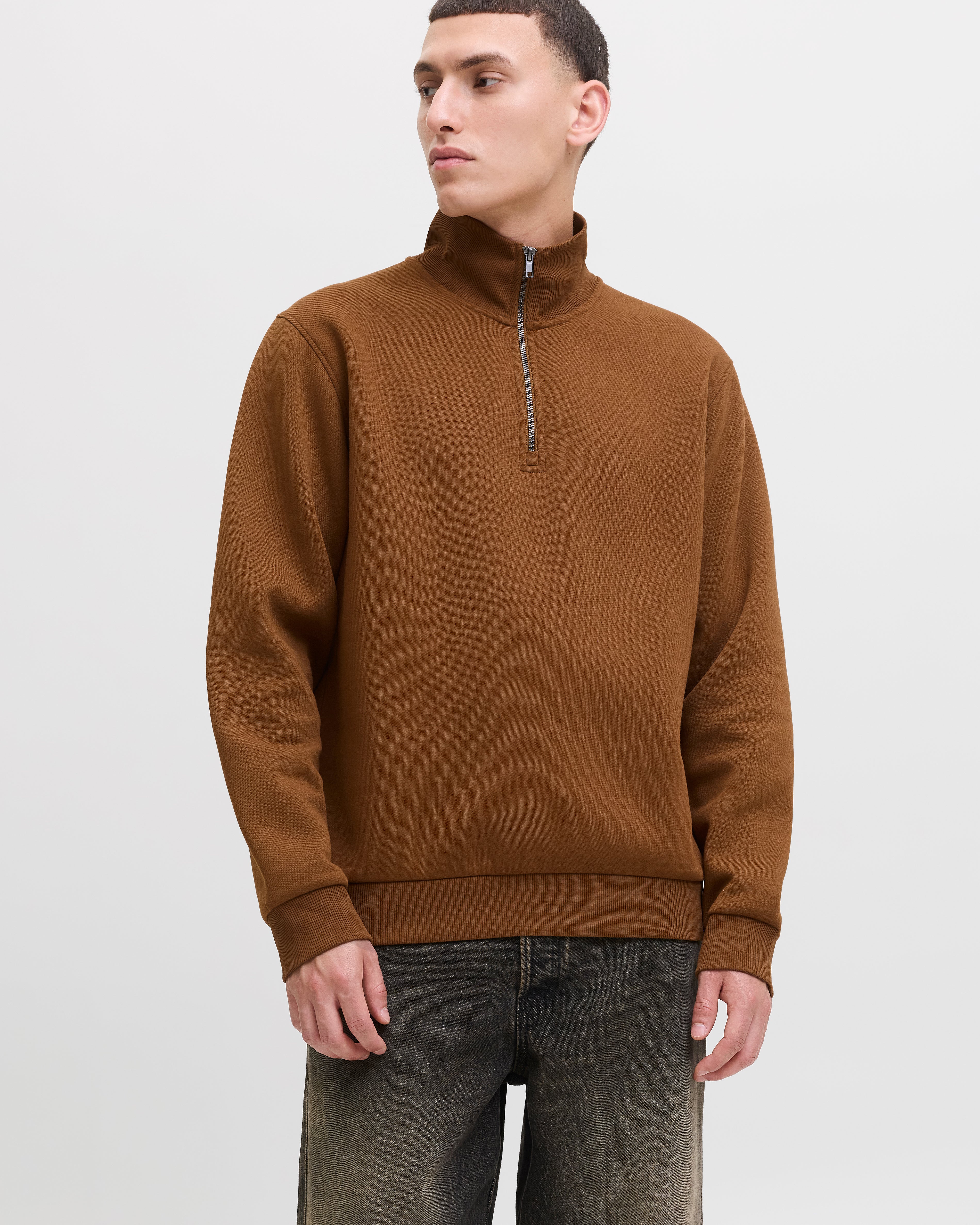 JJ BRADLEY 1/2 ZIP PULLOVER - MONKS ROBE