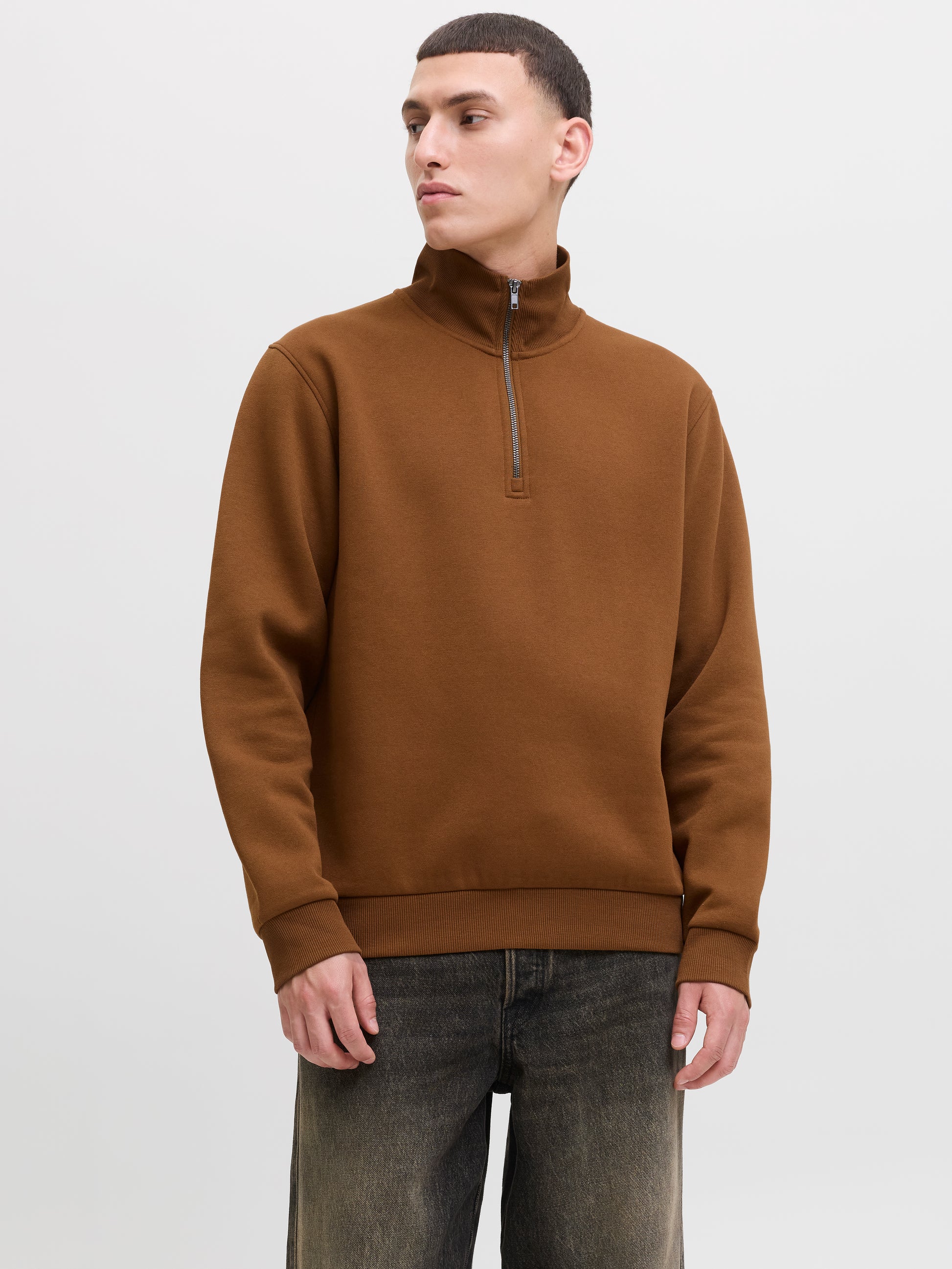 JJ BRADLEY 1/2 ZIP PULLOVER - MONKS ROBE