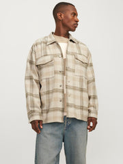 VESTERBRO CHECK OVERSHIRT - ANTIQUE WHITE