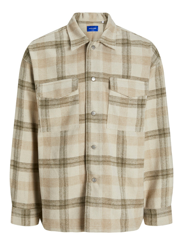 VESTERBRO CHECK OVERSHIRT - ANTIQUE WHITE